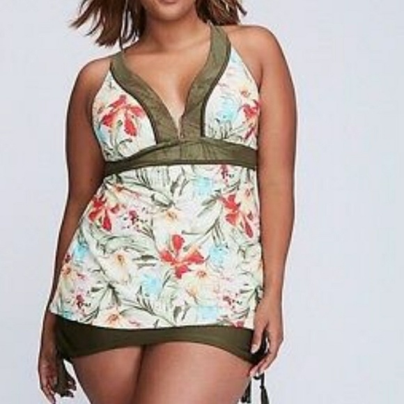 lane bryant flamingo bathing suit